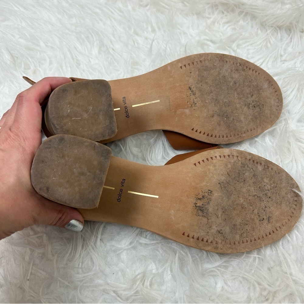 Dolce Vita Tan Strappy Leather Block heel sandals size: 9 1/2 - Picture 8 of 8